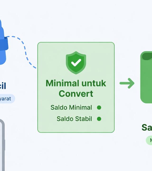 Ilustrasi nominal saldo PayPal kecil dan syarat minimal convert