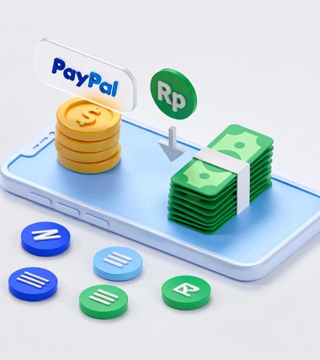 Ilustrasi convert saldo PayPal ke beberapa pilihan e-wallet Indonesia